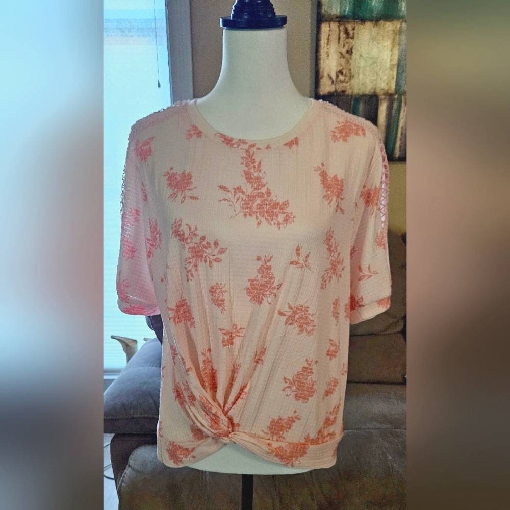 Pink and Cream Top